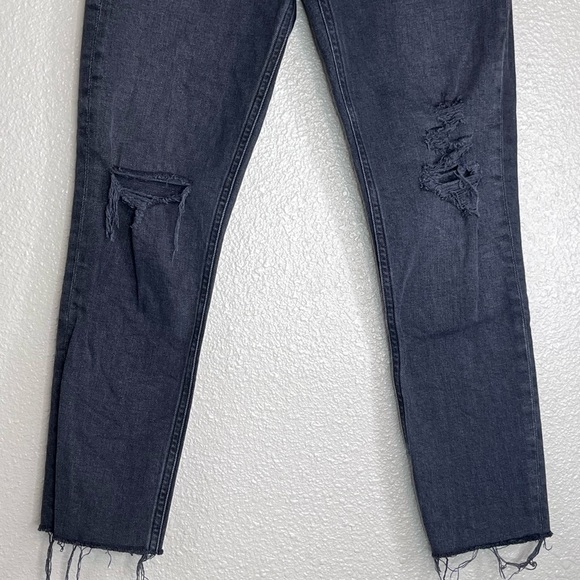 AGOLDE Nico Washed Black High-Rise Distressed Sz 28 Ankle Jeans - Picture 4 of 13